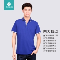 企业高档POLO衫定制短袖工作服T恤男女款翻领T恤衫订制印字logo