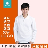 POLO衫定制T恤DIY衣服定做班服订做文化衫制作广告衫印字工衣长袖