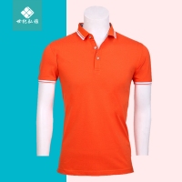 莫代尔棉男士短袖T恤衫翻领Polo衫定做工作服工衣短袖T恤印字LOGO