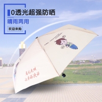 可爱卡通儿童伞防晒遮阳伞防紫外线超轻晴雨双层太阳伞创意折叠伞