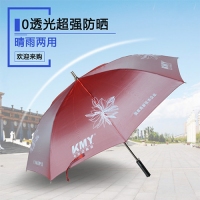 全自动雨伞定制 双层直杆晴雨伞 变色龙商务广告27寸太空金太阳伞