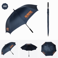 直销高尔夫伞直杆双层超大防风广告礼品伞 晴雨伞小黑伞定制logo