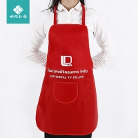 韩版时尚广告挂脖纯色PVC防油厨房无袖家居围裙防水工作服