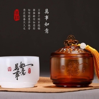 商务礼品定制琉璃茶叶罐送领导客户长辈同学聚会公司年会纪念品