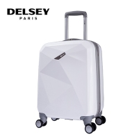 法国DELSEY大使牌 拉杆箱钻石切割面旅行箱玫瑰金行李箱双层拉链