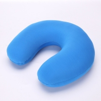 涤氨纶（牛奶丝）枕套泡沫粒子填充枕户外旅行保健靠枕航空枕u型