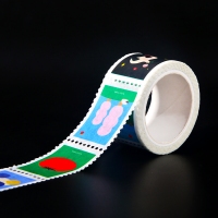 手帐和纸胶带定制小批量造景邮票图案特油手账贴纸来图定做