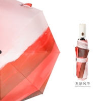 创意全自动雨伞防晒遮阳伞防紫外线折叠黑胶晴雨两用女太阳伞