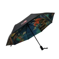 彩色商务雨伞定制三折折叠遮阳伞图案彩印礼品伞定制广告logo