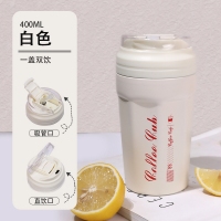 新款双饮菱形咖啡杯316不锈钢保温保冷随手杯便携车载汽车杯定制
