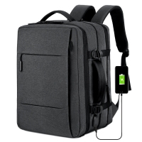 商务双肩背包休闲笔记本电脑包拓展大容量双肩包出差旅行包印LOGO
