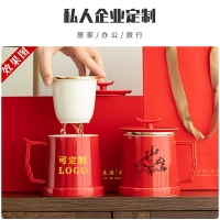 定制企业商务活动礼品套装婚庆周年伴手礼陶瓷高档马克杯节日赠礼