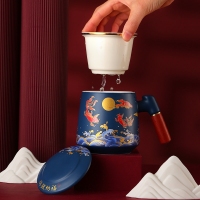 陶瓷茶具套装办公杯U盘书签公司创意实用礼品国潮套装定印制logo